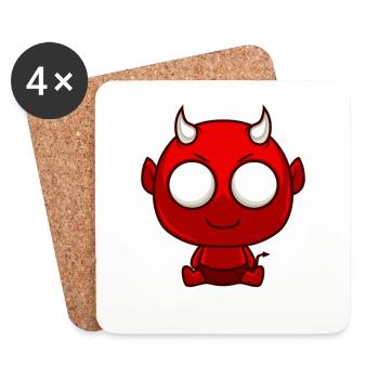 Angel Devil Devil - Coasters (set of 4) - white - Front