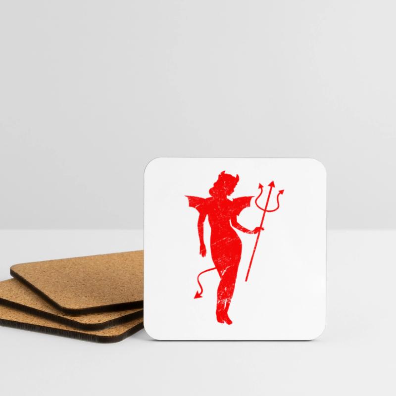 Satan Devil Devil Women Devil Ladies Coasters (set of 4)