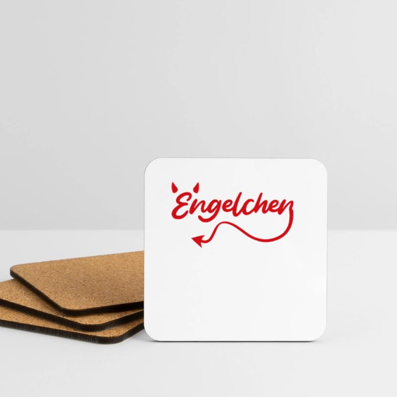 Engelchen oder Teufelchen Engel Teufel Untersetzer (4er-Set)