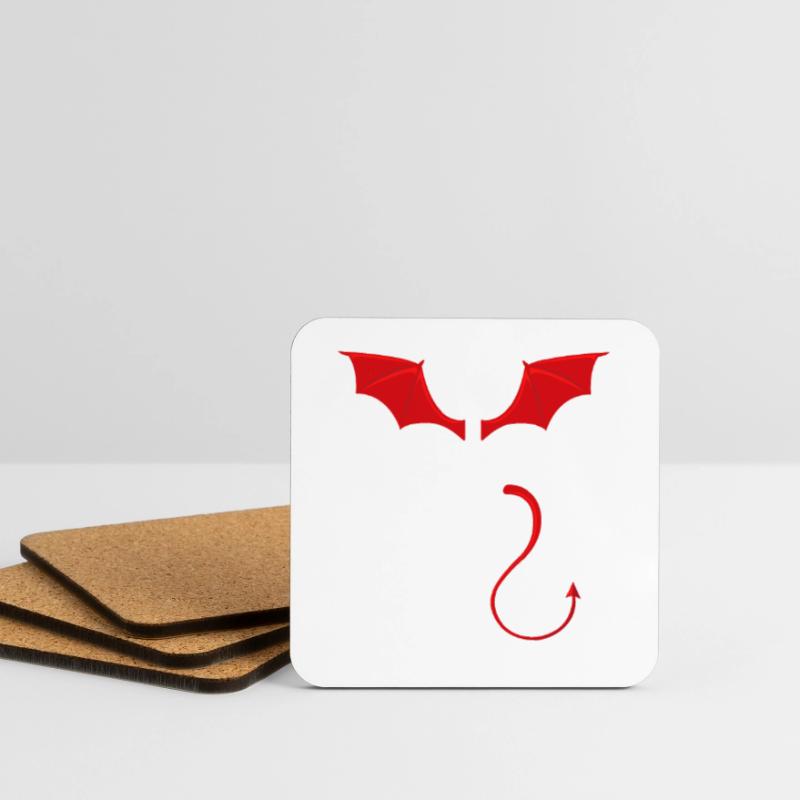 Little Devil Devil Angel Devil Coasters (set of 4)