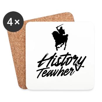 Professeur d’histoire Nerd Historien d’histoire - Dessous de verre (lot de 4) - blanc - Devant