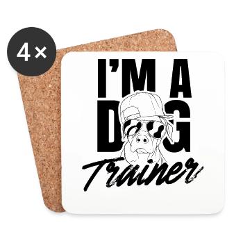 Je suis un dresseur de chiens d’école de chiens - Dessous de verre (lot de 4) - blanc - Devant