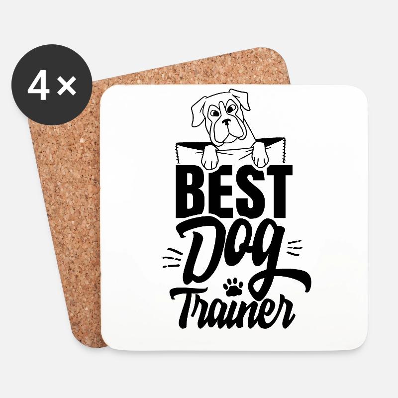Bester Hundetrainer Spruch Hundeschule Hundeführer - Untersetzer (4er-Set) - Weiß