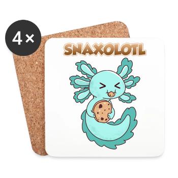 Snaxolotl Axolotl - Coasters (set of 4) - white - Front