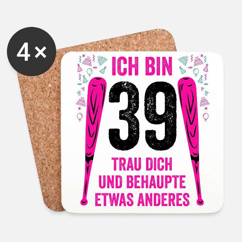 40. Geburtstag Damen 40 Jahre 40. Jubiläum Fun - Untersetzer (4er-Set) - Weiß