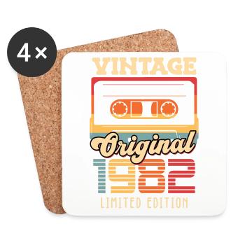 Vintage Original 1982 Edition 40 years - Coasters (set of 4) - white - Front