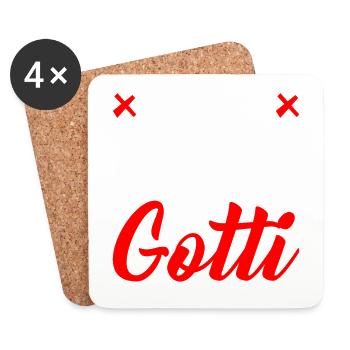 Gotti Götti Schweiz Geschenk zu Weihnachten - Untersetzer (4er-Set) - Weiß - Vorne