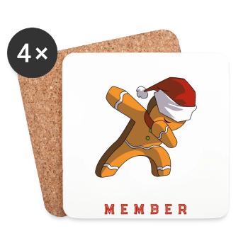 lebkuchenmann xmas crew - Untersetzer (4er-Set) - Weiß - Vorne