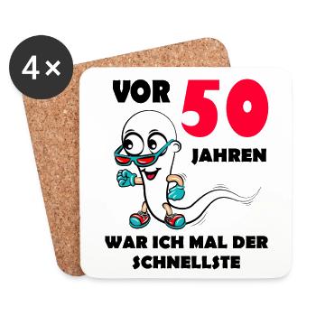 50.Ehrentag 50. Jubiläum Club der alten Säcke 50 - Untersetzer (4er-Set) - Weiß - Vorne