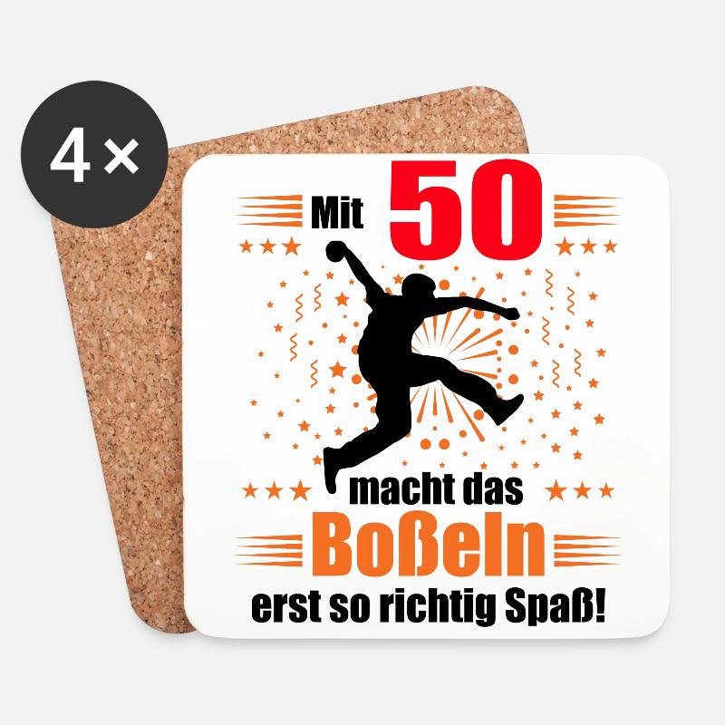 Boßeln Geschenk Boßler Bosseln Boßelsport 50 Jahre - Untersetzer (4er-Set) - Weiß