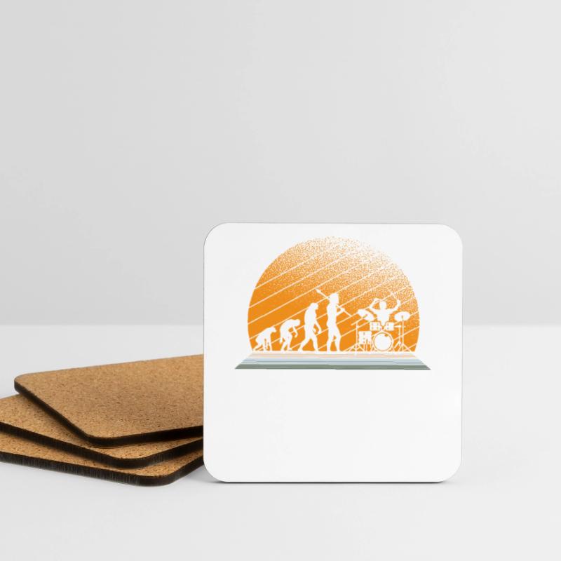 Drummer Drums Evolution Full Moon Stage Coasters (set of 4)