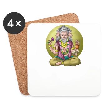 Indien Inder Hindu Stolz Brahma Gott I Geschenk - Untersetzer (4er-Set) - Weiß - Vorne