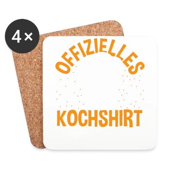Viele Köche verderben den Brei Offizielles Koch - Untersetzer (4er-Set) - Weiß - Vorne