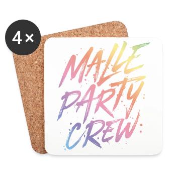 malle party crew coloré - Dessous de verre (lot de 4) - blanc - Devant