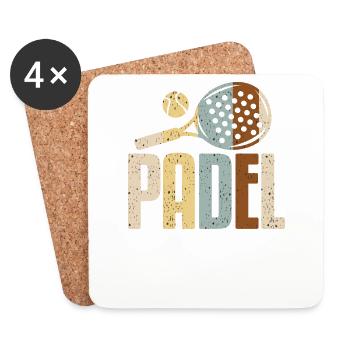 Padel Paddle Racket Tennis Sport I Gift - Coasters (set of 4) - white - Front