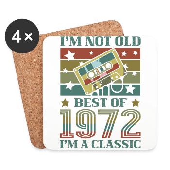 Ich Bin Nicht Alt, Ich Bin Ein Klassiker Best Of - Untersetzer (4er-Set) - Weiß - Vorne