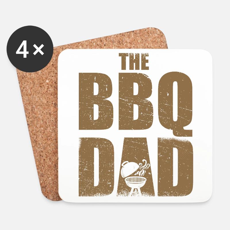 Der Bbq Dad Meister Griller Dad Vatertag - Untersetzer (4er-Set) - Weiß