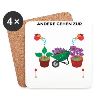 Andere Gehen Zur Therapie Ich Brauche Nur Einen - Untersetzer (4er-Set) - Weiß - Vorne