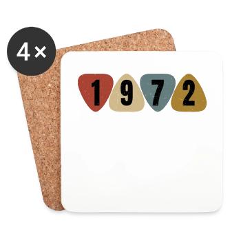 Born 1972 guitarist guitar pick - Coasters (set of 4) - white - Front