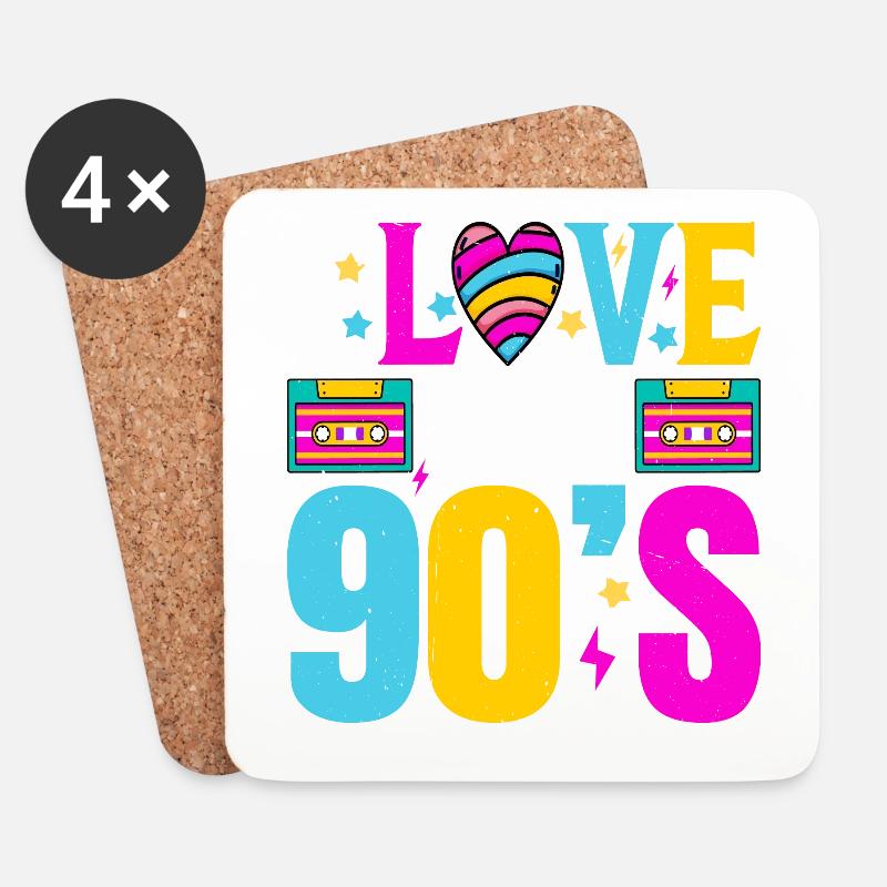 Ich Liebe Das Klassische Kostüm Der 90er Jahre - Untersetzer (4er-Set) - Weiß