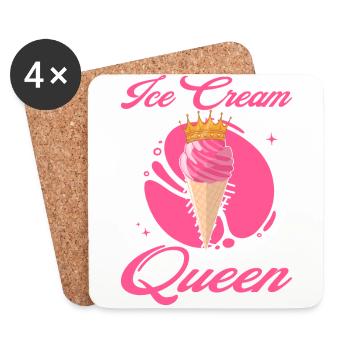 Reine des glaces Sorbet Icicles Mochi - Dessous de verre (lot de 4) - blanc - Devant