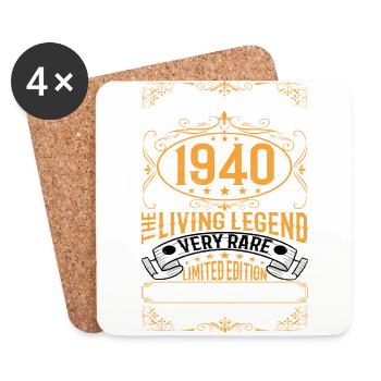 Born 1940 The Living Legend Limited Edition - Coasters (set of 4) - white - Front