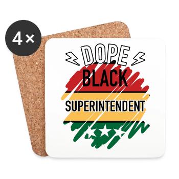 Black History Month Superintendent Juneteenth day - Coasters (set of 4) - white - Front
