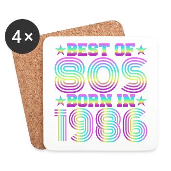 Best of the 80s Born in 1986 Vintage - Coasters (set of 4) - white - Front