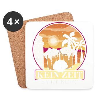 I don't have to do anything except go to Sylt and celebrate - Coasters (set of 4) - white - Front