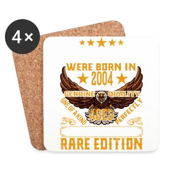 Legends Were Born in 2004, Aged Like Whisky - Coasters (set of 4) - white - Front