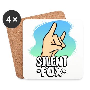 Teacher Silent Fox For Quiet Students In - Coasters (set of 4) - white - Front