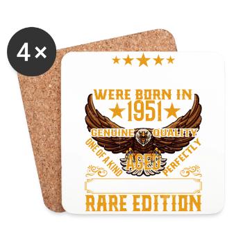 Legends Were Born in 1951, Aged Like Whisky - Coasters (set of 4) - white - Front