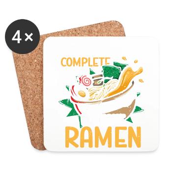 La vie n’est pas complète sans ramen | Ramen - Dessous de verre (lot de 4) - blanc - Devant