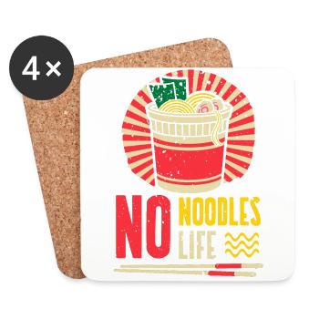Ohne Nudeln Kein Leben | Ramen-liebhaber | Japan - Untersetzer (4er-Set) - Weiß - Vorne
