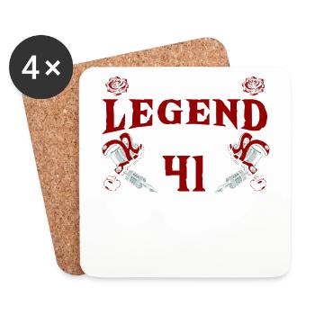 This ink legend turns 41 Fantastic 41. - Coasters (set of 4) - white - Front