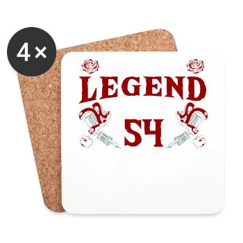Cette encre légendaire tourne 54 Fantastic 54. - Dessous de verre (lot de 4) - blanc - Devant