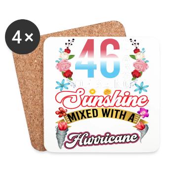 46 years of sunshine mixed with a small - Coasters (set of 4) - white - Front