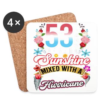 53 years of sunshine mixed with a small - Coasters (set of 4) - white - Front