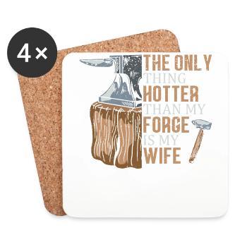 The only thing that is harder than - Coasters (set of 4) - white - Front