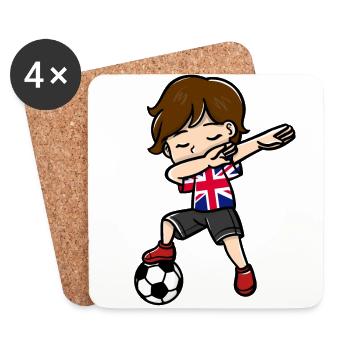 Dabbing Young Football Players United - Dessous de verre (lot de 4) - blanc - Devant
