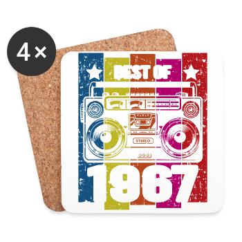 Best Of 1967 Stereo Radio Kassettenspieler - Untersetzer (4er-Set) - Weiß - Vorne