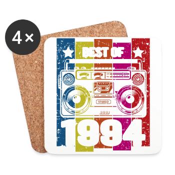 Best Of 1994 Stereo Radio Kassettenspieler - Untersetzer (4er-Set) - Weiß - Vorne