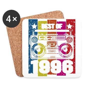 Best Of 1996 Stereo Radio Kassettenspieler - Untersetzer (4er-Set) - Weiß - Vorne