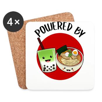 Asiatisches Japanisch Ramen Matcha Tea I Geschenk - Untersetzer (4er-Set) - Weiß - Vorne