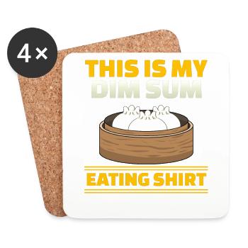Asiatisches Chinesisches Essen Dim Sum I Geschenk - Untersetzer (4er-Set) - Weiß - Vorne