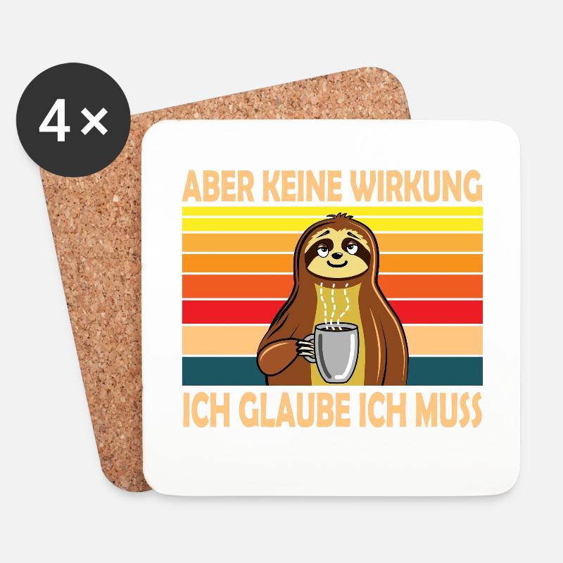Kaffee Büro Arbeitskollege Sarkasmus Humor Fun - Untersetzer (4er-Set) - Weiß