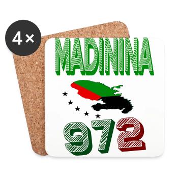 MADININA 972 IDEE CADEAU MARTINIQUE - Dessous de verre (lot de 4) - blanc - Devant