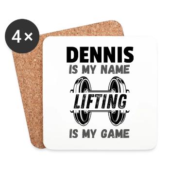Personalized men's gym shirt design - Coasters (set of 4) - white - Front