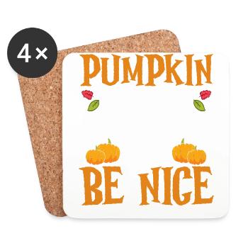 Pumpkin Spice And Everything Will Be Fine Halloween Costume - Coasters (set of 4) - white - Front