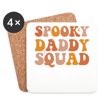 Spooky Daddy Squad Halloween Costume Party - Coasters (set of 4) - white - Front